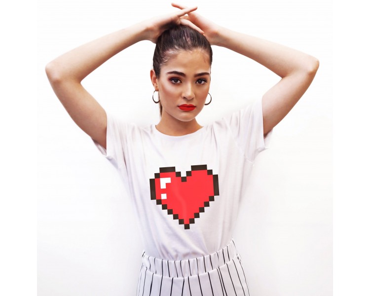 Tricou damă Pixel Heart