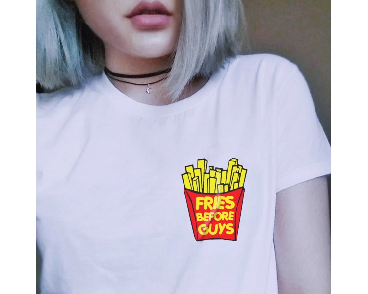 Tricou damă Fries before Guys