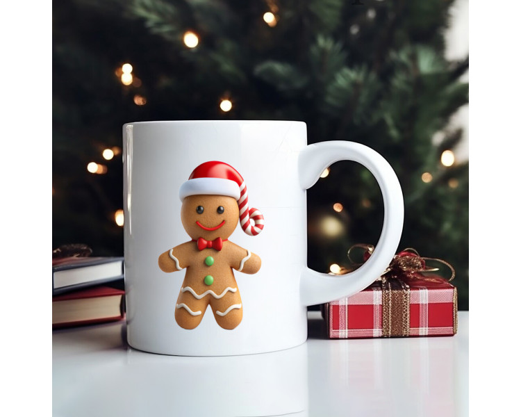 Cana cu imprimeu Jolly Gingerbread